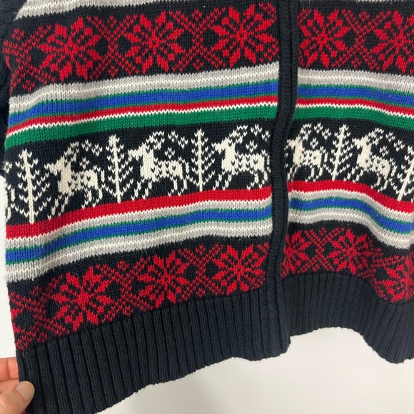 Vintage Liz Claiborne Petites Cotton Christmas Sweater Sz SP - Picture 6 of 12